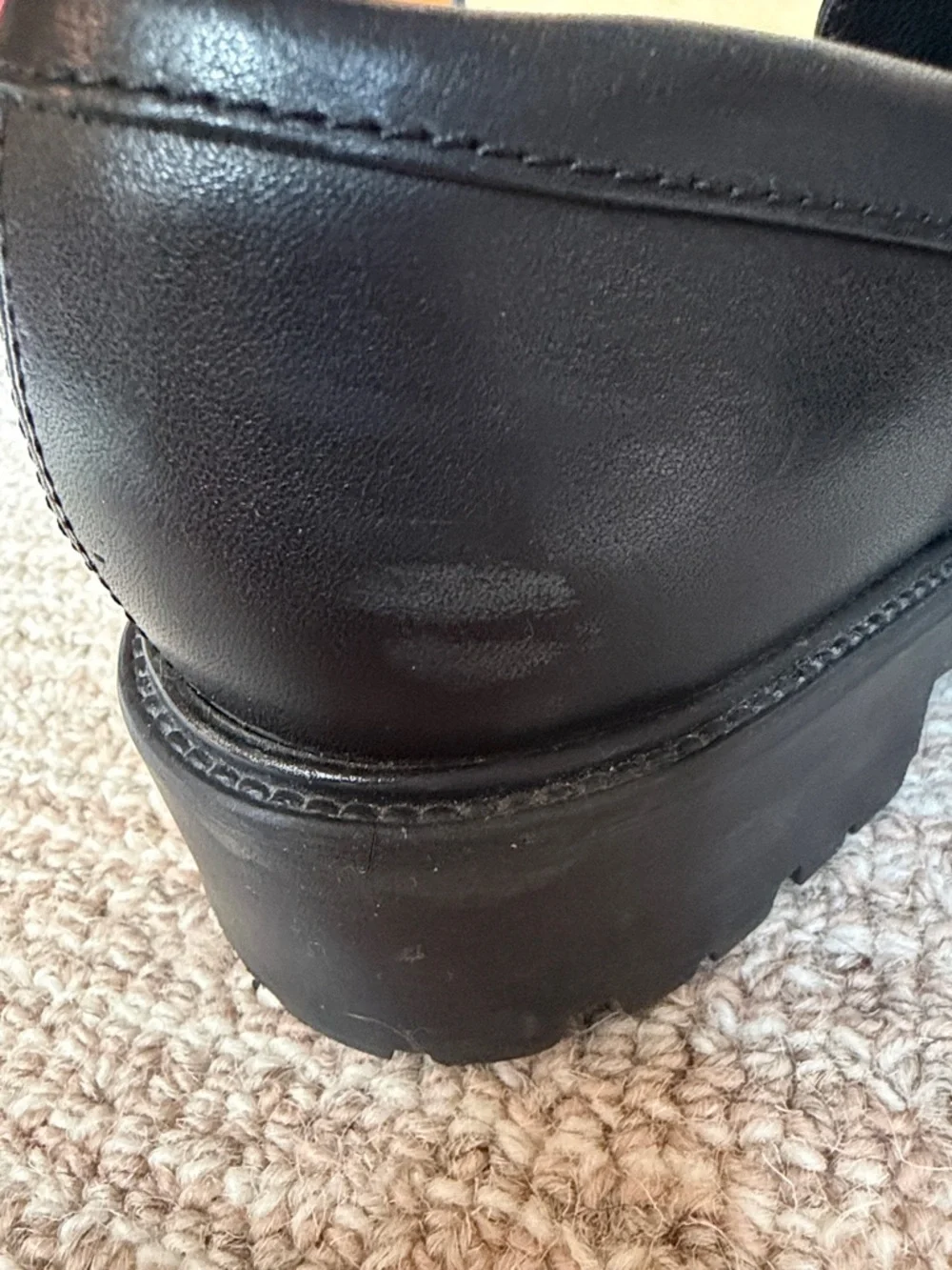 Vagabond Black Leather Chunky Loafers - Picture 4 of 6